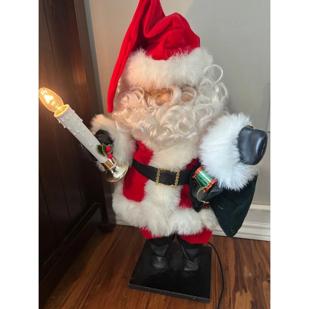 Vintage Animated Santa‎ Claus 20 Inch Motion Christmas Figure Lighted Candle